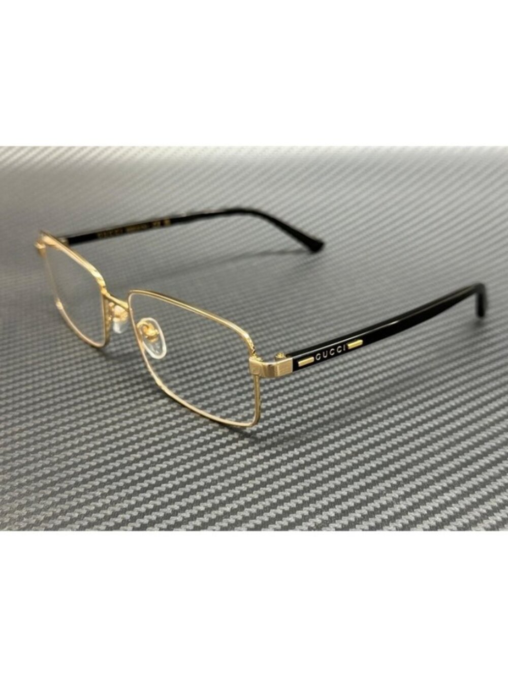 New Gucci Men Gold Black Eyeglasses 59-18-145